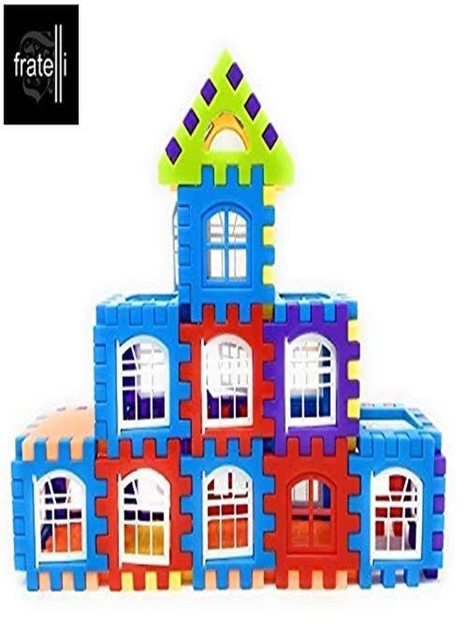 FRATELLI® Building Blocks for Kids - Certified European Saftey Standards (90 Pcs Mega Jumbo Happy Home House Building Blocks with Attractive Windows and Smooth Rounded Edges) - Image 4
